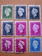 Koningin Wilhelmina type Hartz 9x, Postzegels en Munten, Postzegels | Nederland, Na 1940, Ophalen of Verzenden, Gestempeld