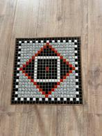 Plantentafel mozaik 28,5 x 28,5 handgemaakt vintage, Ophalen of Verzenden