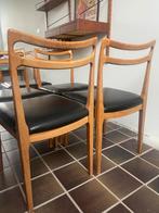 Vintage eetkamerstoelen, Ophalen, Gebruikt, Leer, Vijf, Zes of meer stoelen