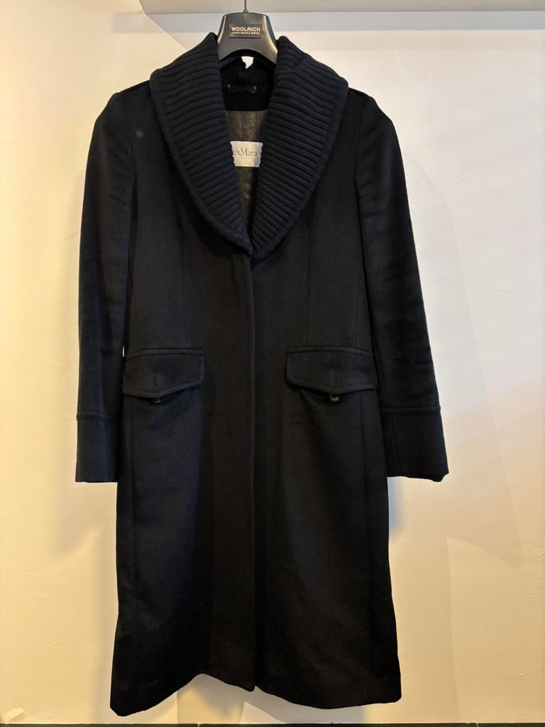 MAXMARA winterjas M zwart wol/kasjmier, Kleding | Dames, Jassen | Winter, Ophalen of Verzenden, Zo goed als nieuw, Maat 36 (S)