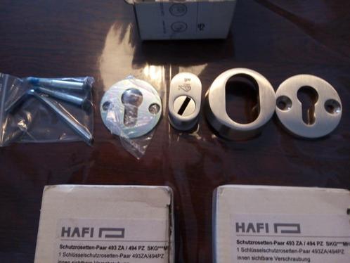 HAFI veiligheid deurbeslag 3x, Doe-het-zelf en Verbouw, Hang- en Sluitwerk, Zo goed als nieuw, Slot, Rvs, Ophalen