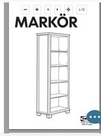 Boekenkast Ikea Markör donker bruin, Ophalen, Met plank(en), Minder dan 50 cm, Gebruikt