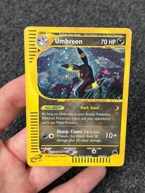 Pokémon Umbreon holo #H30 Skyridge - Excellent, Hobby en Vrije tijd, Verzamelkaartspellen | Pokémon, Zo goed als nieuw, Losse kaart