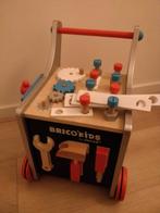 Janod loopwagen met gereedschap, Kinderen en Baby's, Speelgoed | Houten speelgoed, Ophalen, Gebruikt, Duw- of Trekspeelgoed