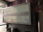 Ikea keuken kast met 2 glasplaatjes, Ophalen, 100 tot 150 cm, Glas, Minder dan 100 cm