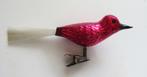 Oude Kerstbal: Vogel 27 op knijper: rood, Diversen, Kerst, Ophalen of Verzenden