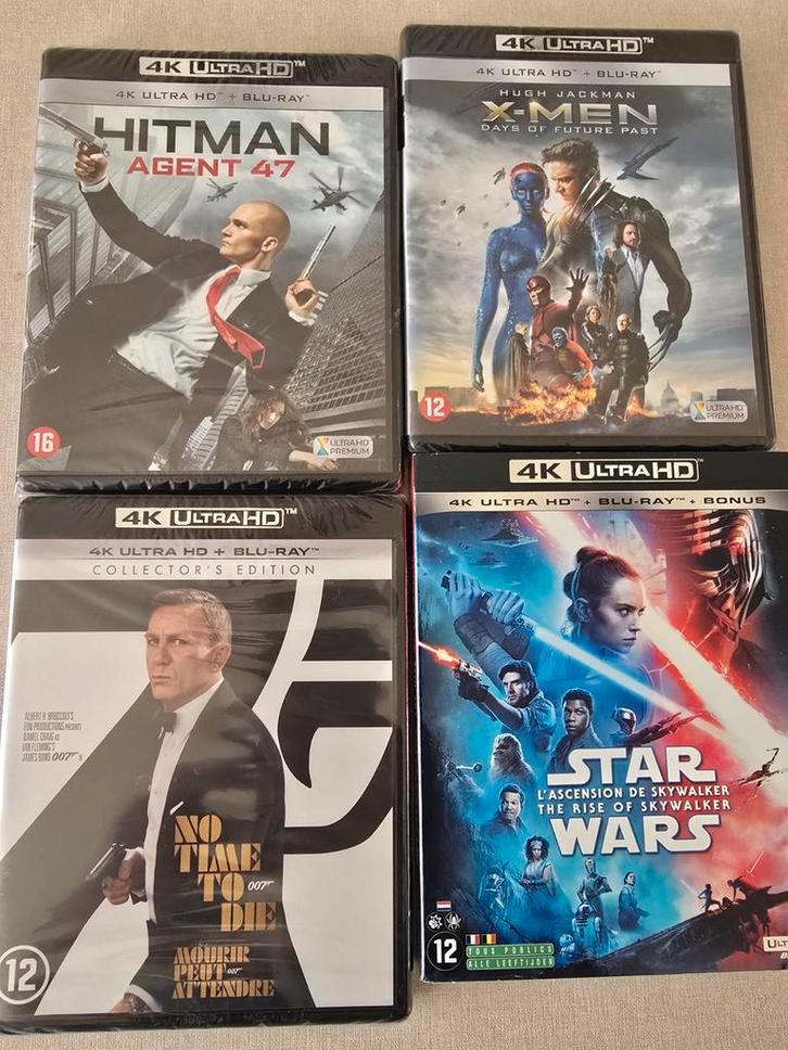 4x 4K Ultra HD Blu-ray Films - Nieuwstaat!, Cd's en Dvd's, Dvd's | Overige Dvd's, Zo goed als nieuw, Boxset, Vanaf 12 jaar, Ophalen of Verzenden