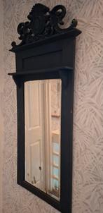 Antieke spiegel met plank, Ophalen of Verzenden, Rechthoekig, 50 tot 100 cm, 100 tot 150 cm