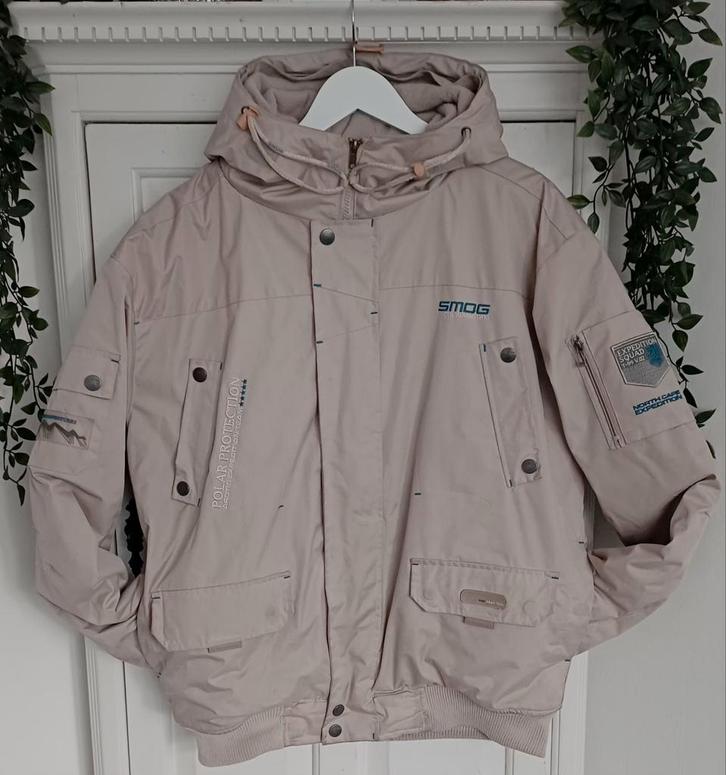 Winterjas / Ski jas - Smog, Kleding | Heren, Jassen | Winter, Gedragen, Maat 52/54 (L), Beige, Ophalen of Verzenden