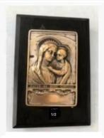 Antiek religie plaquette hout koper Mater de Bono Consilio, Antiek en Kunst, Ophalen of Verzenden
