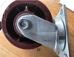 zwaarlast container zwenkwiel met topplaat - 150mm - 2000kg, Doe-het-zelf en Verbouw, Zwenkwielen, Ophalen, Zo goed als nieuw