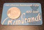 400 jaar Rembrandt vijfje zilver, Ophalen of Verzenden, Koningin Beatrix, Euro's, Zilver