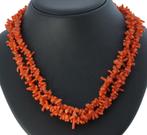 Bloedkoraal ketting antiek dames stokjes vintage takjes