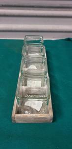 decoratie glaasjes in houten houder nieuw, Ophalen of Verzenden, 'T Olde Gre-j, Info@toldegrej.nl, Endepoelstraat 20f Didam