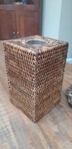 Vintage birma riet waxinelichthouder 20 x 12 cm, Ophalen of Verzenden, Zo goed als nieuw, Overige materialen, Minder dan 25 cm