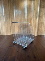 Vintage Plexiglas Tijdschriftenrek op Wielen, Dieren en Toebehoren, Ophalen, Gebruikt, X, X