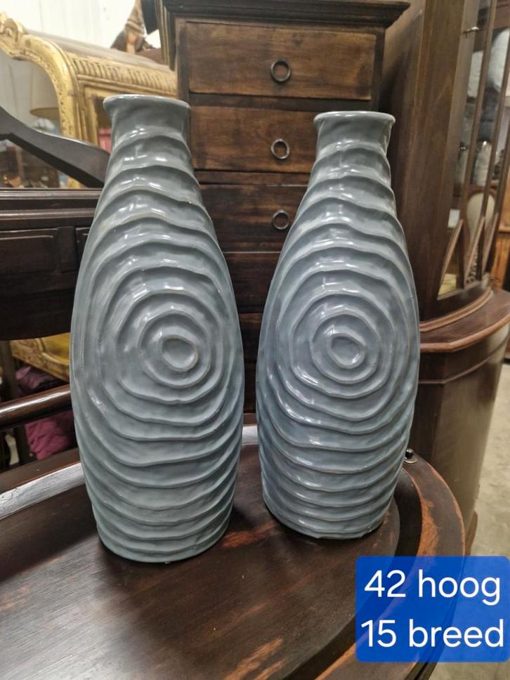 Prachtige vazenset, Huis en Inrichting, Woonaccessoires | Vazen, Zo goed als nieuw, Overige kleuren, Minder dan 50 cm, Ophalen of Verzenden