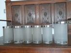 Set van 6 design kwaliteits voorraadpotten van melkglas, Ophalen of Verzenden