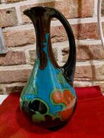 Vintage Plteel Art Deco Kan met Bloemmotieven, Ophalen of Verzenden