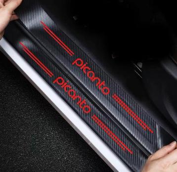 Nieuwe Kia Picanto deur dorpel stickers set van 4 Carbon beschikbaar voor biedingen