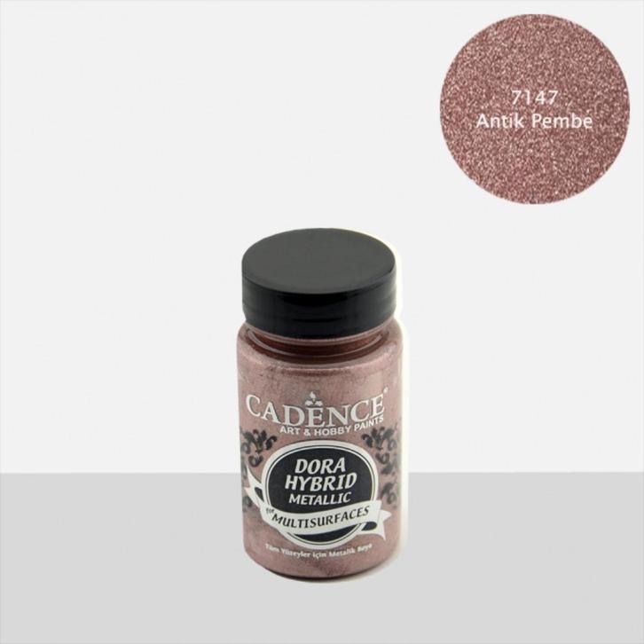 Cadence Dora Hybrid metallic verf potje 90 ml antiek roze, Hobby en Vrije tijd, Schilderen, Nieuw, Overige typen, Ophalen of Verzenden