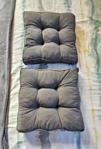 2 x grijze zitkussens, Huis en Inrichting, Woonaccessoires | Kussens, Ophalen, Zo goed als nieuw, Grijs, Vierkant