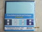 NIEUW set dubbele LUXE gekleurde KAARTEN vierkant ENVELOP, Ophalen of Verzenden, Nieuw, Overige thema's, Blanco kaart of Basiskaart