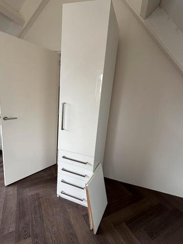 Ikea Pax kast met lades wit hoogglans gront 235x50 gebruikt