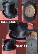 Antieke Handmade Hoge Hoed Dickens incl opbergdoos, Kleding | Heren, Hoeden en Petten, Hoed, Ophalen of Verzenden, 57 cm (M, 7⅛ inch) of minder