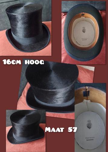 Antieke Handmade Hoge Hoed Dickens incl opbergdoos  beschikbaar voor biedingen