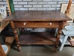 Oude side table hout landelijk brocante, Huis en Inrichting, Ophalen, Gebruikt, 25 tot 50 cm, Rechthoekig