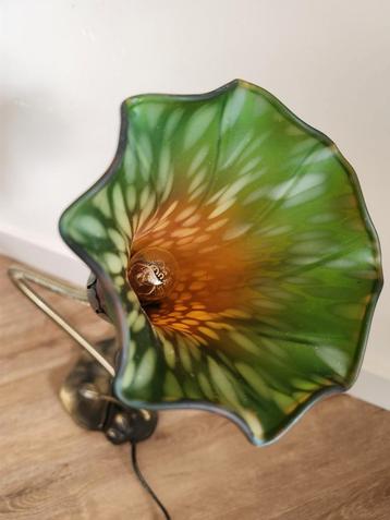 Art  nouveau lamp van gerstenberg tafellamp paté de verre beschikbaar voor biedingen