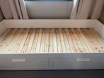 IKEA Brimnes bedbank 80x200 met 2 lades, Huis en Inrichting, Ophalen, Eenpersoons, Wit, Zo goed als nieuw