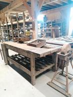 Mooie oude werkbank, Ophalen, Zo goed als nieuw, 170 cm of meer, Bankschroef