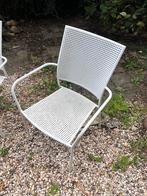Witte metalen stoelen - set van 4, Tuin en Terras, Ophalen, Gebruikt, Metaal