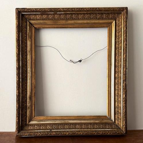 19e eeuwse antieke vergulde schilderijlijst 50x60 cm, Huis en Inrichting, Woonaccessoires | Lijsten, Gebruikt, Ophalen