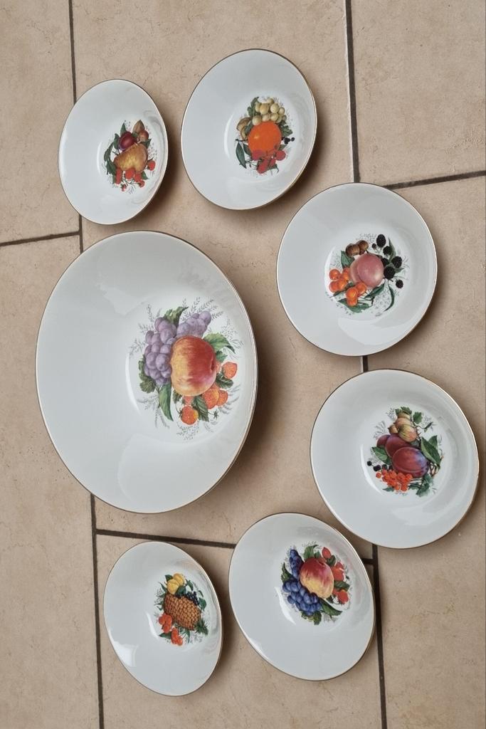 Vintage Fruitschaal Set, Antiek en Kunst, Antiek | Servies los, Ophalen of Verzenden