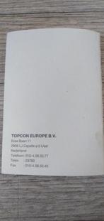 TOPCON constructie-instrumenten boekje, Ophalen of Verzenden, Zo goed als nieuw, Geotechniek