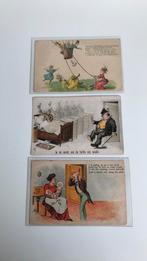 3 oude kaarten humor. Rond 1910, Verzamelen, Verzenden
