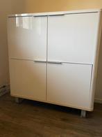 Witte kast ikea met 4 compartimenten, Huis en Inrichting, Kasten | Boekenkasten, Ophalen, Gebruikt, Overige materialen, 100 tot 150 cm