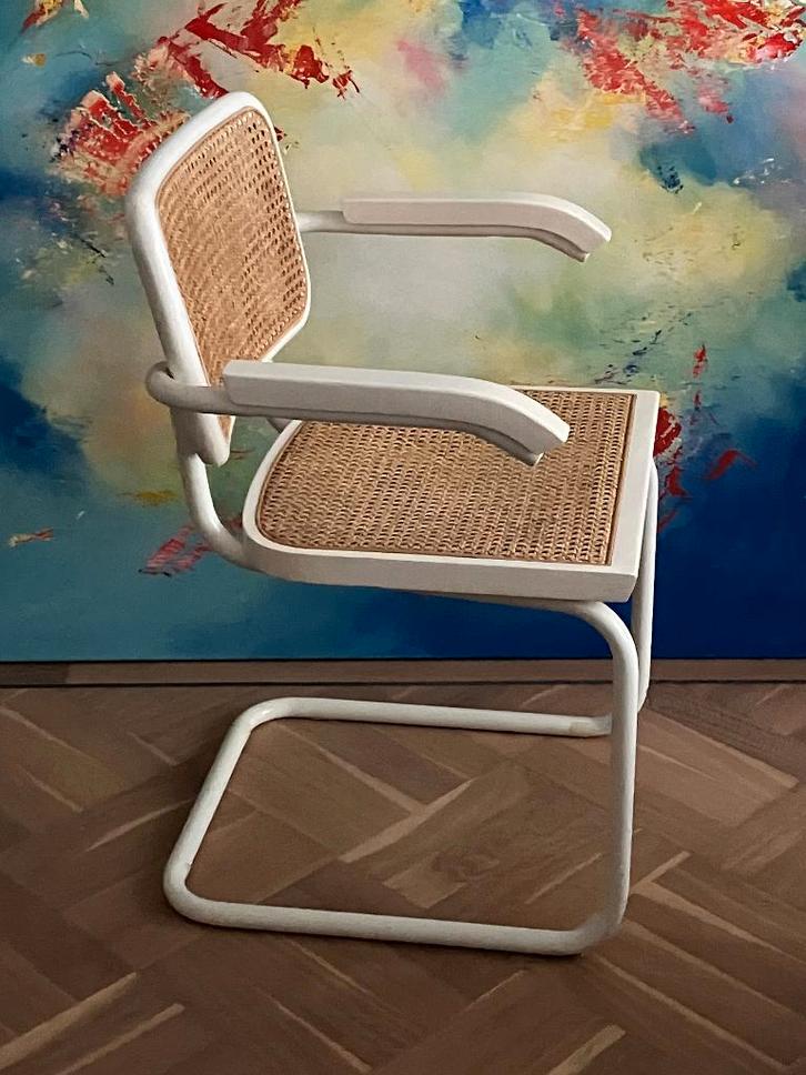 Japandi Retro Vintage rotan webbing Cesca Marcel Breuer, Huis en Inrichting, Stoelen, Gebruikt, Eén, Hout, Metaal, Riet of Rotan