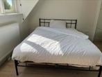 ZGAN Stalen bed zwart 140x200, Huis en Inrichting, Slaapkamer | Bedden, Ophalen, Zwart, Tweepersoons, 140 cm