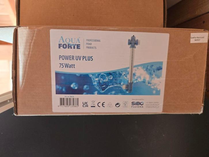 Nieuwe Aquaforte power uv plus 75 Watt incl. Reserve, Tuin en Terras, Vijver-toebehoren, Nieuw, Ophalen of Verzenden