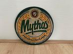 Prachtig vintage reclamebord Mythos (20x20), Verzenden, Zo goed als nieuw, Reclamebord