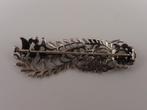 Zilveren broche met roosdiamant                          Z41, 4 tot 7 cm, Gebruikt, ., Ophalen of Verzenden
