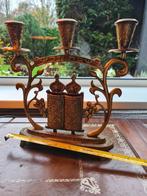 Joodse Shabbat kandelaar + 10 geboden, Ophalen of Verzenden, Koper of Brons