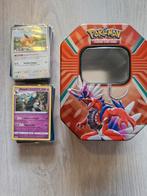 Pokémon Kaarten + Tin Box, Ophalen of Verzenden, Gebruikt, Meerdere kaarten