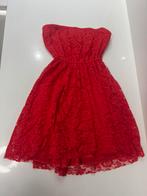 Leuke rode Jurk Kort Mini lang shirtje XS 34 als nieuw, Ophalen of Verzenden, Zo goed als nieuw, Maat 34 (XS) of kleiner, Boven de knie