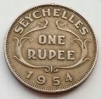 1 Rupee 1954 Seychellen Eilanden Oude Vintage Munt Afrika, Postzegels en Munten, Munten | Afrika, Ophalen of Verzenden, Overige landen