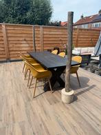 6x tuinstoel Odense Karwei okergeel, Tuin en Terras, Tuinstoelen, Ophalen, Gebruikt, Kunststof